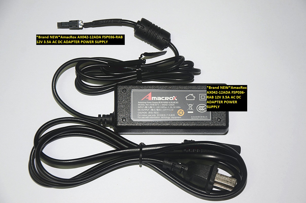 *Brand NEW* AmacRox FSP036-RAB AX042-12ADA 12V 3.5A AC DC ADAPTER POWER SUPPLY - Click Image to Close